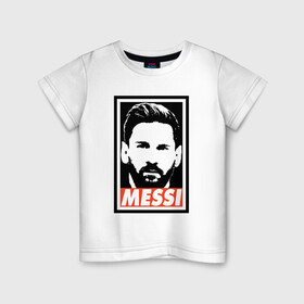 Детская футболка хлопок с принтом Obey Messi в Курске, 100% хлопок | круглый вырез горловины, полуприлегающий силуэт, длина до линии бедер | argentina | barca | barcelona | football | lionel | messi | spain | sport | аргентина | барса | барселона | гол | золотой мяч | игрок | испания | камп ноу | лионель | месси | мяч | спорт | тренер | футбол | чемпион | чемпионат