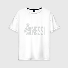 Женская футболка хлопок Oversize с принтом Messi Champion в Курске, 100% хлопок | свободный крой, круглый ворот, спущенный рукав, длина до линии бедер
 | argentina | barca | barcelona | football | lionel | messi | spain | sport | аргентина | барса | барселона | гол | золотой мяч | игрок | испания | камп ноу | лионель | месси | мяч | спорт | тренер | футбол | чемпион | чемпионат