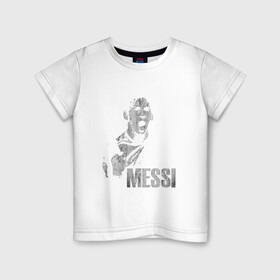 Детская футболка хлопок с принтом Messi Scream в Курске, 100% хлопок | круглый вырез горловины, полуприлегающий силуэт, длина до линии бедер | Тематика изображения на принте: argentina | barca | barcelona | football | lionel | messi | spain | sport | аргентина | барса | барселона | гол | золотой мяч | игрок | испания | камп ноу | лионель | месси | мяч | спорт | тренер | футбол | чемпион | чемпионат