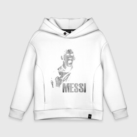 Детское худи Oversize хлопок с принтом Messi Scream в Курске, френч-терри — 70% хлопок, 30% полиэстер. Мягкий теплый начес внутри —100% хлопок | боковые карманы, эластичные манжеты и нижняя кромка, капюшон на магнитной кнопке | Тематика изображения на принте: argentina | barca | barcelona | football | lionel | messi | spain | sport | аргентина | барса | барселона | гол | золотой мяч | игрок | испания | камп ноу | лионель | месси | мяч | спорт | тренер | футбол | чемпион | чемпионат