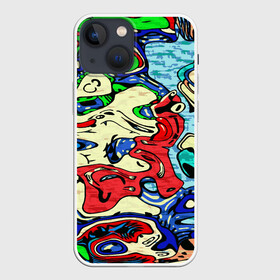 Чехол для iPhone 13 mini с принтом Multicolored в Курске,  |  | абстракция | акварель | брызги | жидкость | краски | разводы | разноцветный | текстура | цвета