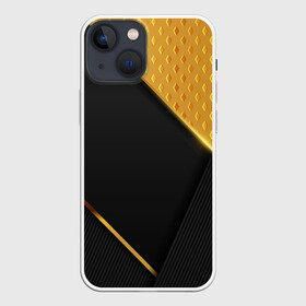 Чехол для iPhone 13 mini с принтом 3D BLACK  GOLD в Курске,  |  | Тематика изображения на принте: 3d | 3д | gold | абстракция | золото | паттерн | соты | текстуры