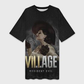 Платье-футболка 3D с принтом Resident Evil: леди Димитреску в Курске,  |  | resident evil: village | альсина димитреску | женщина вампир | резидент ивел | тиран