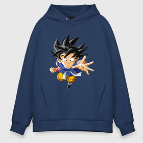 Мужское худи Oversize хлопок с принтом Dragon ball в Курске, френч-терри — 70% хлопок, 30% полиэстер. Мягкий теплый начес внутри —100% хлопок | боковые карманы, эластичные манжеты и нижняя кромка, капюшон на магнитной кнопке | аниме | в топе | в тренде | дракон | мультфильм | сериал