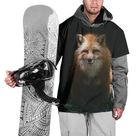 Накидка на куртку 3D с принтом Хитрый Лис в Курске, 100% полиэстер |  | animals | beast | forest | fox | nature | orange | predator | red | животные | зверь | лес | лис | лиса | лисица | лисичка | природа | рыжая | рыжий | фыр | хитрый | хищник