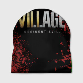 Шапка 3D с принтом Resident Evil Village логотип в Курске, 100% полиэстер | универсальный размер, печать по всей поверхности изделия | game | resident evil | resident evil 7 | resident evil village | village | виладж | игры | резидент | резидент ивел | резидент ивэл