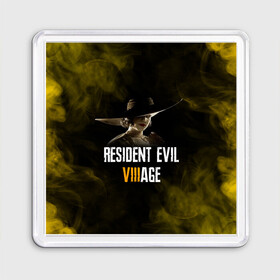 Магнит 55*55 с принтом RESIDENT EVIL VILLAGE LADY DIMITRESCU (Z) в Курске, Пластик | Размер: 65*65 мм; Размер печати: 55*55 мм | horror | lady dimitrescu | resident evil | resident evil 8 | village | демитреска | деревня | димитреску | леди димитреска | обитель зла | резидент эвил | ресидент евил | хоррор