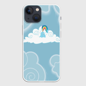 Чехол для iPhone 13 mini с принтом Rainbow in cloud в Курске,  |  | my little pony | дружба это чудо | единорог | единороги | май литл пони | мульт | мультфильм | облака | радуга