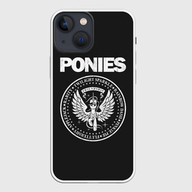 Чехол для iPhone 13 mini с принтом Pony x Ramones в Курске,  |  | my little pony | ramones | дружба это чудо | единорог | единороги | май литл пони | мульт | мультфильм | рамонс | рок