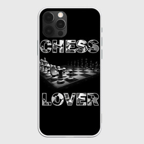 Чехол для iPhone 12 Pro с принтом Chess Lover | Любитель шахмат в Курске, силикон | область печати: задняя сторона чехла, без боковых панелей | Тематика изображения на принте: chess lover | любитель шахмат | шах и мат | шахматные фигуры | шахматы