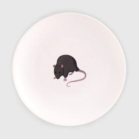 Тарелка с принтом Чёрная крыса в Курске, фарфор | диаметр - 210 мм
диаметр для нанесения принта - 120 мм | rat | грызуны | животные | крысы | притомцы