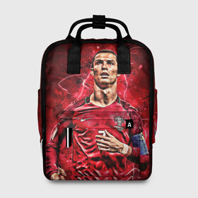 Женский рюкзак 3D с принтом Cristiano Ronaldo (Portugal) в Курске, 100% полиэстер | лямки с регулируемой длиной, сверху ручки, чтобы рюкзак нести как сумку. Основное отделение закрывается на молнию, как и внешний карман. Внутри два дополнительных кармана, один из которых закрывается на молнию. По бокам два дополнительных кармашка, куда поместится маленькая бутылочка
 | Тематика изображения на принте: 7 | cr | cr7 | cristiano | fc | fifa | footbal | juventus | madrid | portugal | real | ronaldo | soccer | криштиану | лига | мяч | мячик | поле | португалия | роналду | спорт | форма | футбол | футболист | футбольная | футбольный | чемпион |