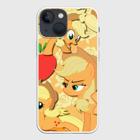 Чехол для iPhone 13 mini с принтом Applejack pattern в Курске,  |  | my little pony | дружба это чудо | единорог | единороги | май литл пони | мульт | мультфильм