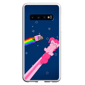 Чехол для Samsung Galaxy S10 с принтом Nyan cat x Pony в Курске, Силикон | Область печати: задняя сторона чехла, без боковых панелей | my little pony | nyan cat | дружба это чудо | единорог | единороги | май литл пони | мульт | мультфильм | нян кэт