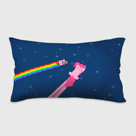 Подушка 3D антистресс с принтом Nyan cat x Pony в Курске, наволочка — 100% полиэстер, наполнитель — вспененный полистирол | состоит из подушки и наволочки на молнии | my little pony | nyan cat | дружба это чудо | единорог | единороги | май литл пони | мульт | мультфильм | нян кэт
