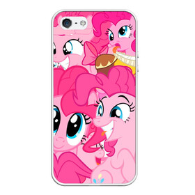 Чехол для iPhone 5/5S матовый с принтом Pinkie Pie pattern в Курске, Силикон | Область печати: задняя сторона чехла, без боковых панелей | my little pony | дружба это чудо | единорог | единороги | май литл пони | мульт | мультфильм