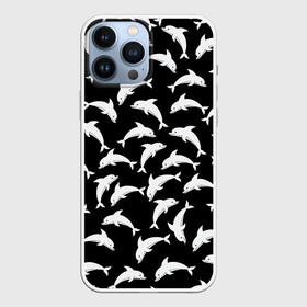Чехол для iPhone 13 Pro Max с принтом Дельфиновый фон | Dolphin в Курске,  |  | dolphin | дельфин | дельфиновый фон | дельфины | косатка | морской житель | пляжная