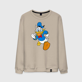 Мужской свитшот хлопок с принтом Дональд Дак в Курске, 100% хлопок |  | disney | don | donald duck | donald fauntleroy duck | vdzabma | дисней | дон | дональд дак