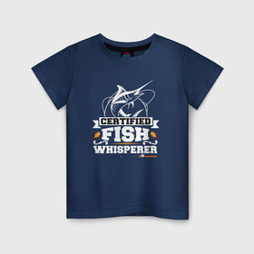 Детская футболка хлопок с принтом Тихая рыбалка в Курске, 100% хлопок | круглый вырез горловины, полуприлегающий силуэт, длина до линии бедер | Тематика изображения на принте: fish | лето | отдых | поклев | рыба | рыбалка | рыболов | спиннинг | удилище | удочка