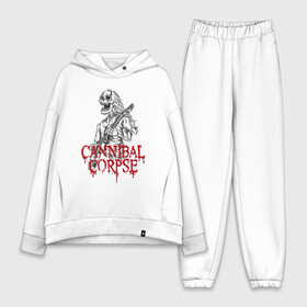 Женский костюм хлопок Oversize с принтом Cannibal Corpse | Труп Канниба в Курске,  |  | cannibal | cannibal corpse | corpse | death metal | deathgrind | алекс уэбстер | брутальный дэт метал | дэт метал | дэтграйнд | пол мазуркевич | роб барретт | труп каннибала