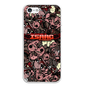 Чехол для iPhone 5/5S матовый с принтом Binding of Isaac Stickerbomb в Курске, Силикон | Область печати: задняя сторона чехла, без боковых панелей | Тематика изображения на принте: afterbirth | art | boss | game | gaming | pattern | roguelike | rpg | steam | stickerbombing | the binding of isaac | арт | графика | жертвоприношение исаака | игра | изаак | иллюстрация | паттерн | рисунки | рисунок | рогалик | стикербомбин