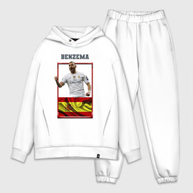 Мужской костюм хлопок OVERSIZE с принтом Карим Бензема (Реал Мадрид) в Курске,  |  | karim benzema | карим бензема | реал мадрид | флаг испании | футболист | футбольная форма