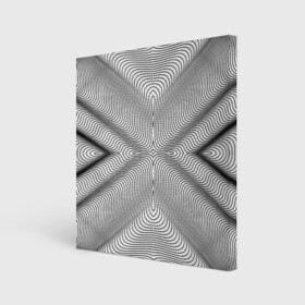 Холст квадратный с принтом Линии иллюзия в Курске, 100% ПВХ |  | psychedelic | абстрактные | абстракция | иллюзия | линии | обман | психоделика | психоделический