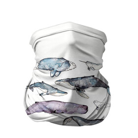 Бандана-труба 3D с принтом киты в Курске, 100% полиэстер, ткань с особыми свойствами — Activecool | плотность 150‒180 г/м2; хорошо тянется, но сохраняет форму | ocean | sea | киты | море | морской принт | морской фон | океан | паттерн | рыбы | текстуры