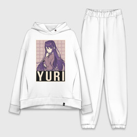 Женский костюм хлопок Oversize с принтом Yuri в Курске,  |  | anime | game | games | monika | natsuki | sayori | yuri | аниме | визуальный роман | доки доки | игра | игры | литературный клуб | моника | нацуки | саёри | юри