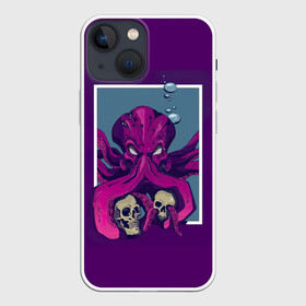 Чехол для iPhone 13 mini с принтом Ктулху в Курске,  |  | кракен | ктулху | монстр | морской монстр | осьминог | чудище | чудовище