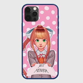 Чехол для iPhone 12 Pro с принтом Monika Pop Art в Курске, силикон | область печати: задняя сторона чехла, без боковых панелей | Тематика изображения на принте: anime | game | games | monika | natsuki | sayori | yuri | аниме | визуальный роман | доки доки | игра | игры | литературный клуб | моника | нацуки | саёри | юри