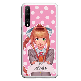 Чехол для Honor P30 с принтом Monika Pop Art в Курске, Силикон | Область печати: задняя сторона чехла, без боковых панелей | anime | game | games | monika | natsuki | sayori | yuri | аниме | визуальный роман | доки доки | игра | игры | литературный клуб | моника | нацуки | саёри | юри