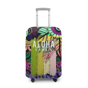 Чехол для чемодана 3D с принтом АЛОХА ГАВАЙИ | ALOHA HAWAII в Курске, 86% полиэфир, 14% спандекс | двустороннее нанесение принта, прорези для ручек и колес | aloha | hawaii | гаваи | гаваии | гавайи | доски | лето | море | паттерн | серфинг | текстура | цветы