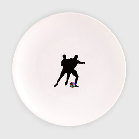 Тарелка с принтом BIG GAME в Курске, фарфор | диаметр - 210 мм
диаметр для нанесения принта - 120 мм | Тематика изображения на принте: abstraction | ball | football | игра | мяч | футбол