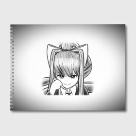 Альбом для рисования с принтом Doki Doki Literature Club в Курске, 100% бумага
 | матовая бумага, плотность 200 мг. | anime | doki doki literature club | monika | natsuki | sayori | yuri | аниме | доки доки | доки доки литературный клуб | моника | нацуки | саёри | юри