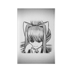 Обложка для паспорта матовая кожа с принтом Doki Doki Literature Club в Курске, натуральная матовая кожа | размер 19,3 х 13,7 см; прозрачные пластиковые крепления | Тематика изображения на принте: anime | doki doki literature club | monika | natsuki | sayori | yuri | аниме | доки доки | доки доки литературный клуб | моника | нацуки | саёри | юри