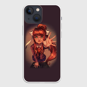 Чехол для iPhone 13 mini с принтом Моника. (Monika) в Курске,  |  | anime | doki doki literature club | monika | natsuki | sayori | yuri | аниме | доки доки | доки доки литературный клуб | моника | нацуки | саёри | юри