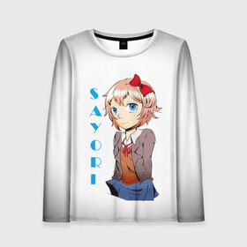 Женский лонгслив 3D с принтом Doki Doki SAYORI в Курске, 100% полиэстер | длинные рукава, круглый вырез горловины, полуприлегающий силуэт | anime | doki doki literature club | monika | natsuki | sayori | yuri | аниме | доки доки | доки доки литературный клуб | моника | нацуки | саёри | юри