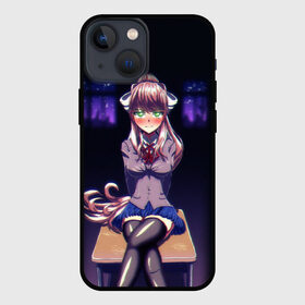 Чехол для iPhone 13 mini с принтом МОНИКА в Курске,  |  | anime | doki doki literature club | monika | natsuki | sayori | yuri | аниме | доки доки | доки доки литературный клуб | моника | нацуки | саёри | юри