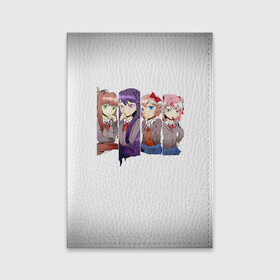 Обложка для паспорта матовая кожа с принтом Doki Doki Literature Club в Курске, натуральная матовая кожа | размер 19,3 х 13,7 см; прозрачные пластиковые крепления | Тематика изображения на принте: anime | doki doki literature club | monika | natsuki | sayori | yuri | аниме | доки доки | доки доки литературный клуб | моника | нацуки | саёри | юри