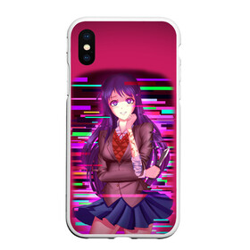 Чехол для iPhone XS Max матовый с принтом Literature Club Юри (Yuri) в Курске, Силикон | Область печати: задняя сторона чехла, без боковых панелей | anime | doki doki literature club | monika | natsuki | sayori | yuri | аниме | доки доки | доки доки литературный клуб | моника | нацуки | саёри | юри