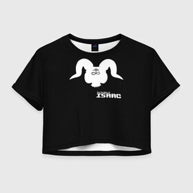 Женская футболка Crop-top 3D с принтом The Binding of isaac Satan в Курске, 100% полиэстер | круглая горловина, длина футболки до линии талии, рукава с отворотами | Тематика изображения на принте: binding | boss | isaac | mega satan | босс | исаак | мега сатана