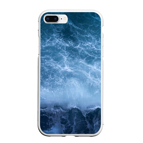Чехол для iPhone 7Plus/8 Plus матовый с принтом океан в Курске, Силикон | Область печати: задняя сторона чехла, без боковых панелей | Тематика изображения на принте: ocean | sea | киты | море | морские мотивы | морской принт | морской фон | океан | паттерн | рыбы | текстуры