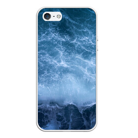 Чехол для iPhone 5/5S матовый с принтом океан в Курске, Силикон | Область печати: задняя сторона чехла, без боковых панелей | ocean | sea | киты | море | морские мотивы | морской принт | морской фон | океан | паттерн | рыбы | текстуры