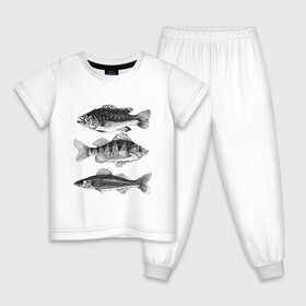 Детская пижама хлопок с принтом караси в Курске, 100% хлопок |  брюки и футболка прямого кроя, без карманов, на брюках мягкая резинка на поясе и по низу штанин
 | ocean | sea | sea animal | графика | карась | море | океан | река | рисунок рыбы | рыба | рыбалка
