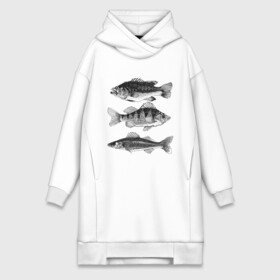Платье-худи хлопок с принтом караси в Курске,  |  | ocean | sea | sea animal | графика | карась | море | океан | река | рисунок рыбы | рыба | рыбалка