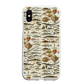 Чехол для iPhone XS Max матовый с принтом рыбный паттерн в Курске, Силикон | Область печати: задняя сторона чехла, без боковых панелей | Тематика изображения на принте: ocean | sea | киты | море | морские мотивы | морской принт | морской фон | океан | паттерн | рыбы | текстуры