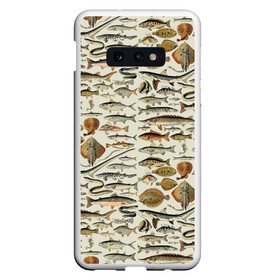 Чехол для Samsung S10E с принтом рыбный паттерн в Курске, Силикон | Область печати: задняя сторона чехла, без боковых панелей | Тематика изображения на принте: ocean | sea | киты | море | морские мотивы | морской принт | морской фон | океан | паттерн | рыбы | текстуры