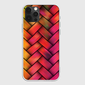 Чехол для iPhone 12 Pro с принтом Colorful weave в Курске, силикон | область печати: задняя сторона чехла, без боковых панелей | colorful | texture | twist | weave | красочный | плетенка | текстура