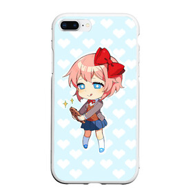 Чехол для iPhone 7Plus/8 Plus матовый с принтом Chibi Sayori в Курске, Силикон | Область печати: задняя сторона чехла, без боковых панелей | ddlc | doki doki literature club | sayori | саёри | сайори